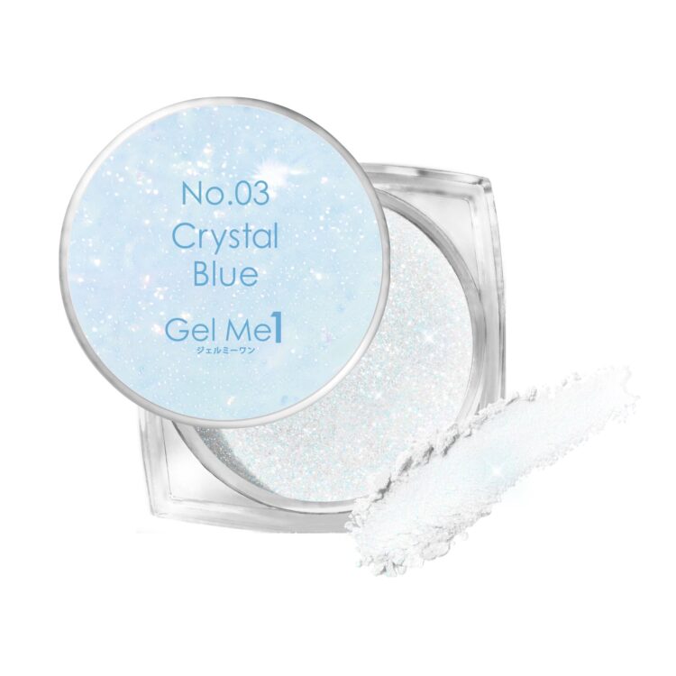 Gel Me1 Jewel Powder 03 Crystal Blue container and powder