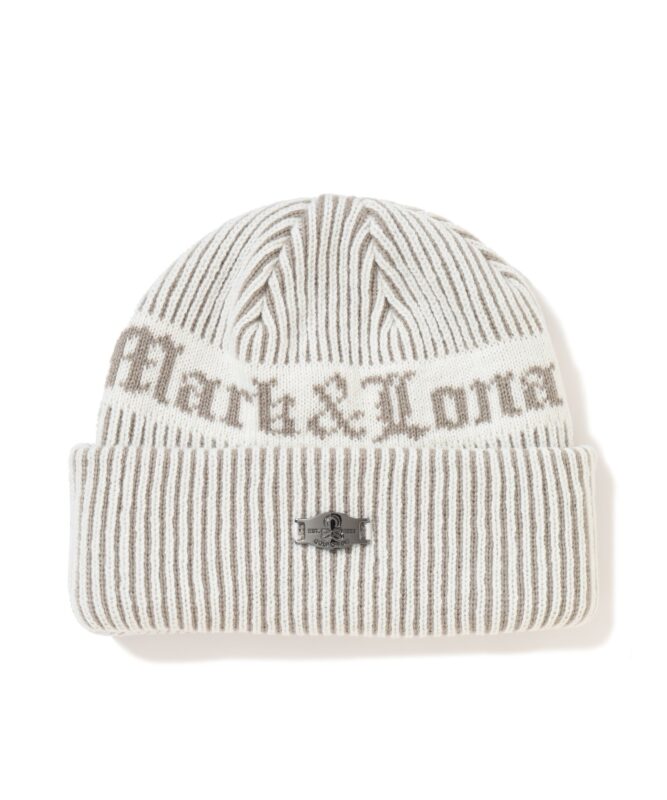 Wool-blend knit cap in WHITE