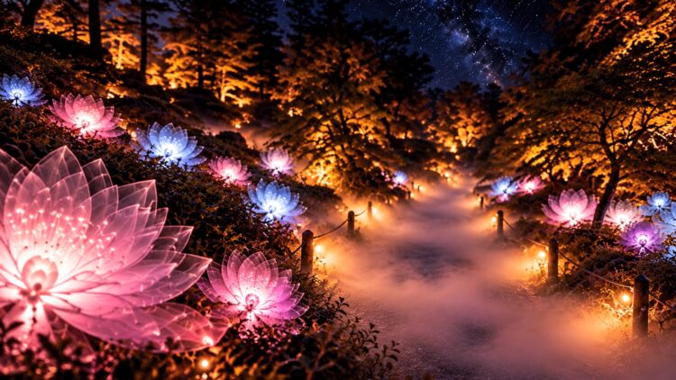 FLORAL GLOWの花のような光の演出イメージ