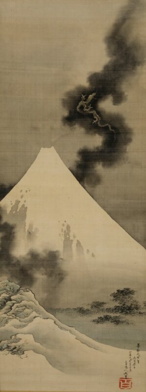 葛飾北斎「富士越龍」（北斎館蔵）