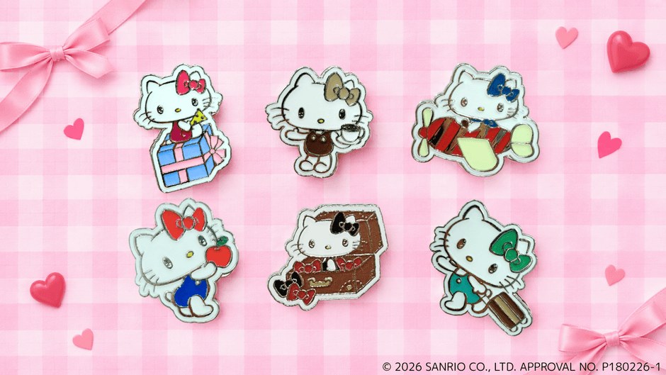 淡路キティ ピンバッジの新作デザイン6種類