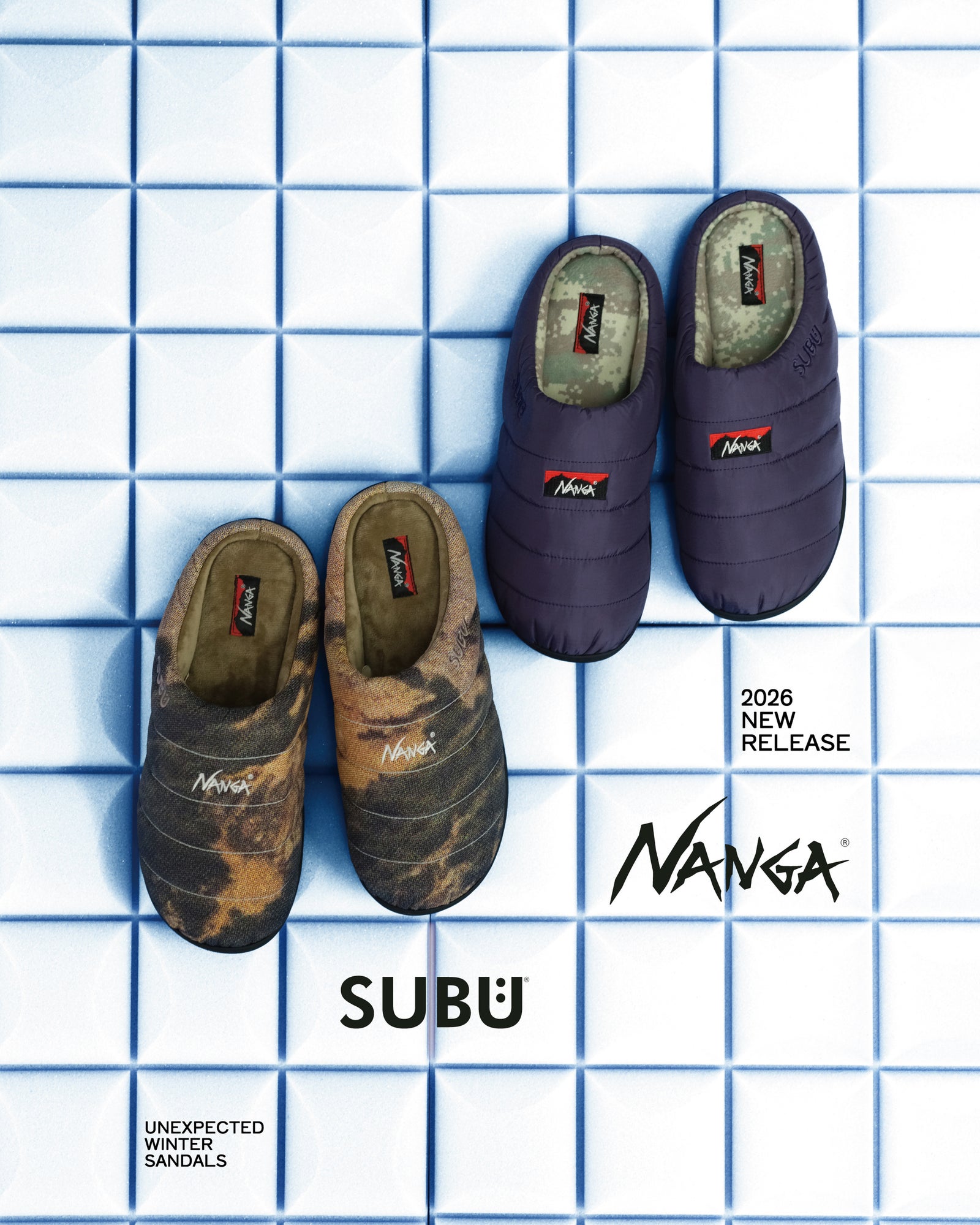 NANGAとSUBUの冬用サンダルの新柄と新色