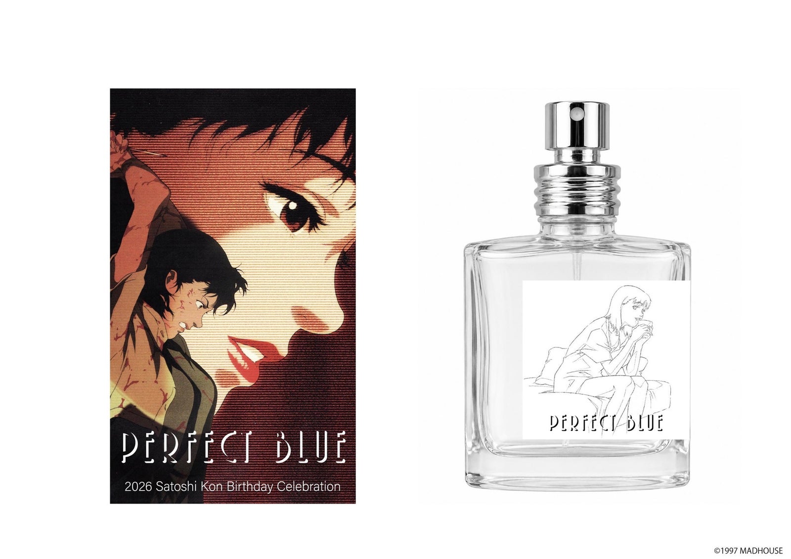 SEVESKIG『PERFECT BLUE』の作品ビジュアルと香水ボトル