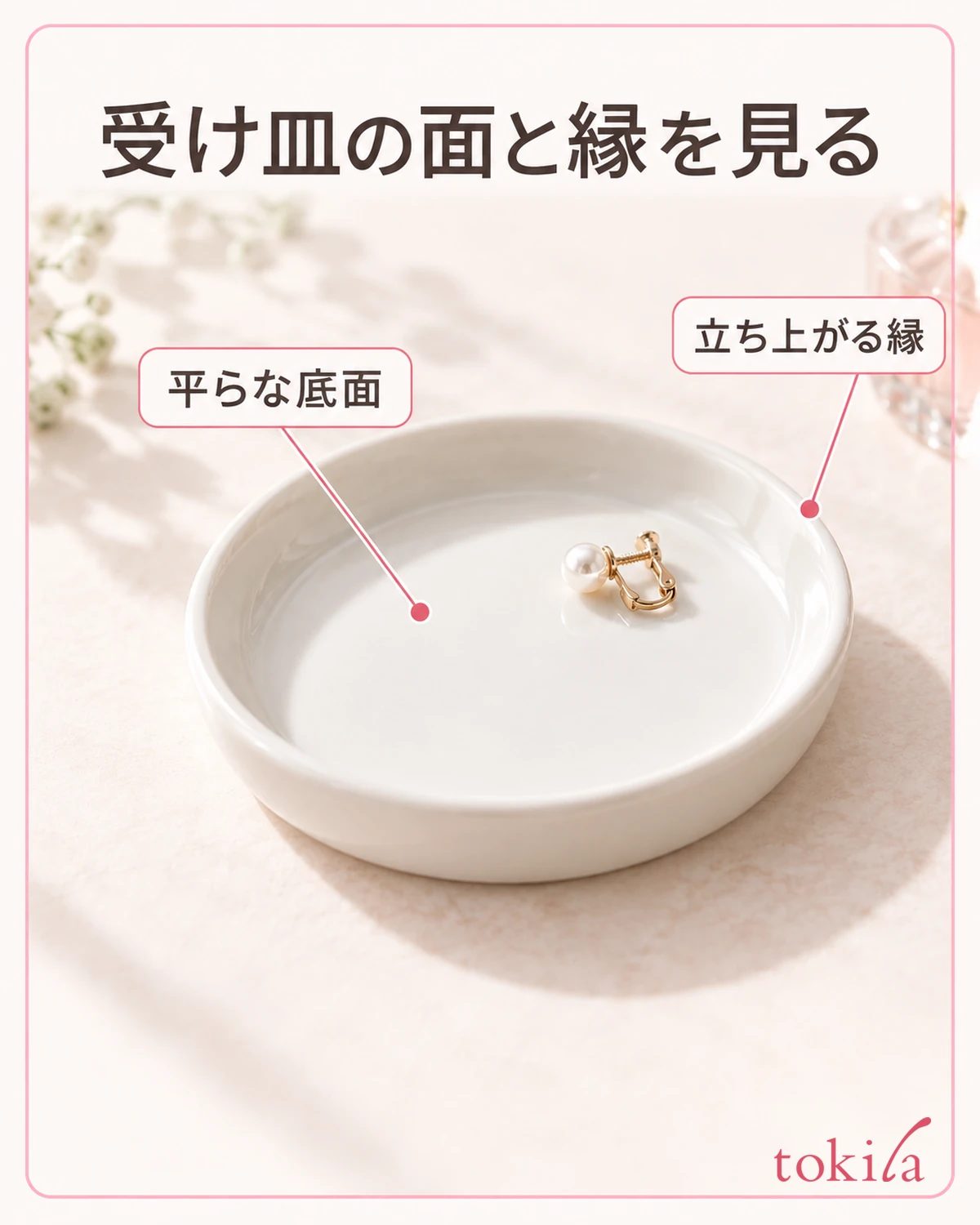 分辨托盘平坦的底面和立起的边缘。