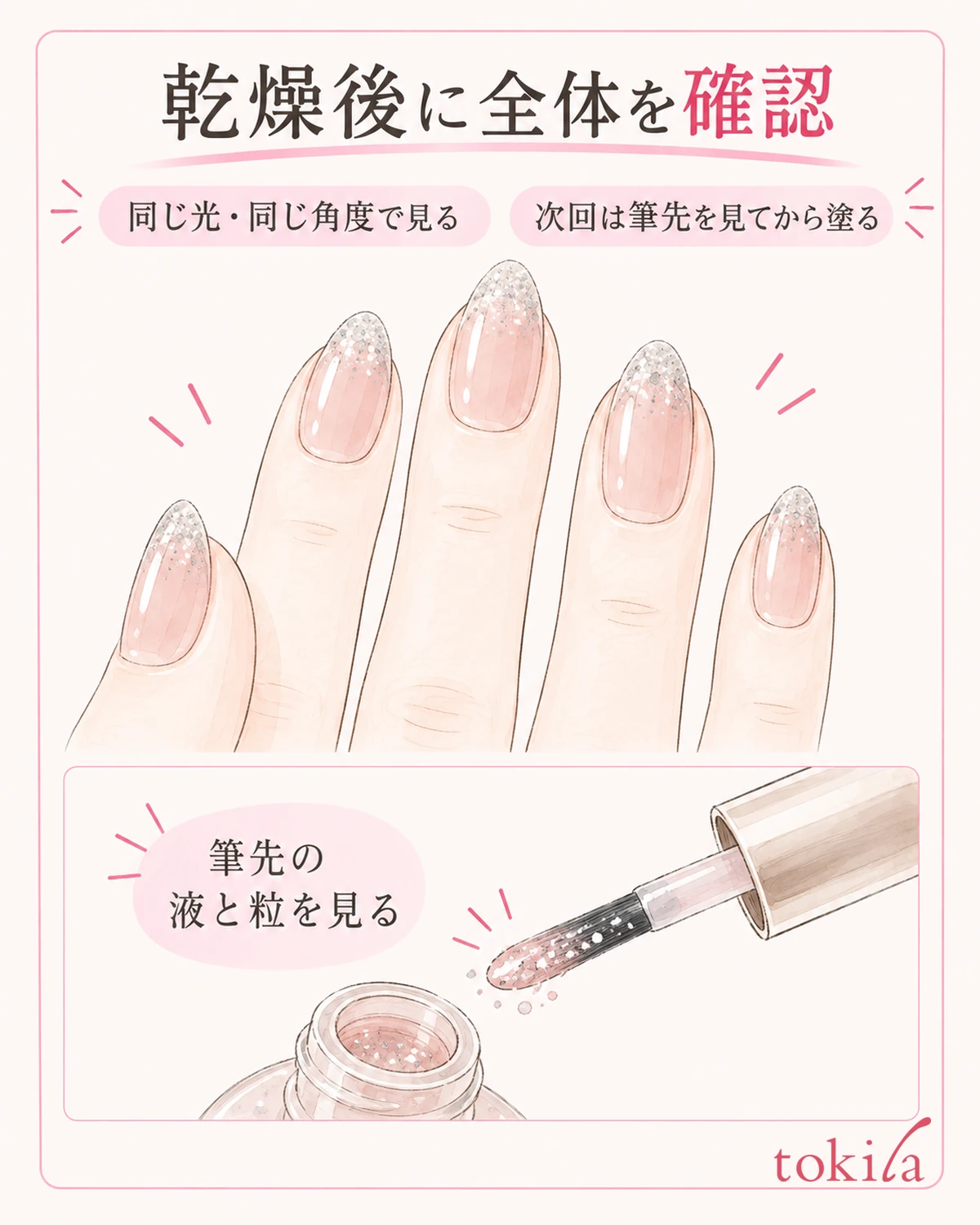 건조 후 전체를 보고, 다음에 할 붓 작업을 하나 고른다.