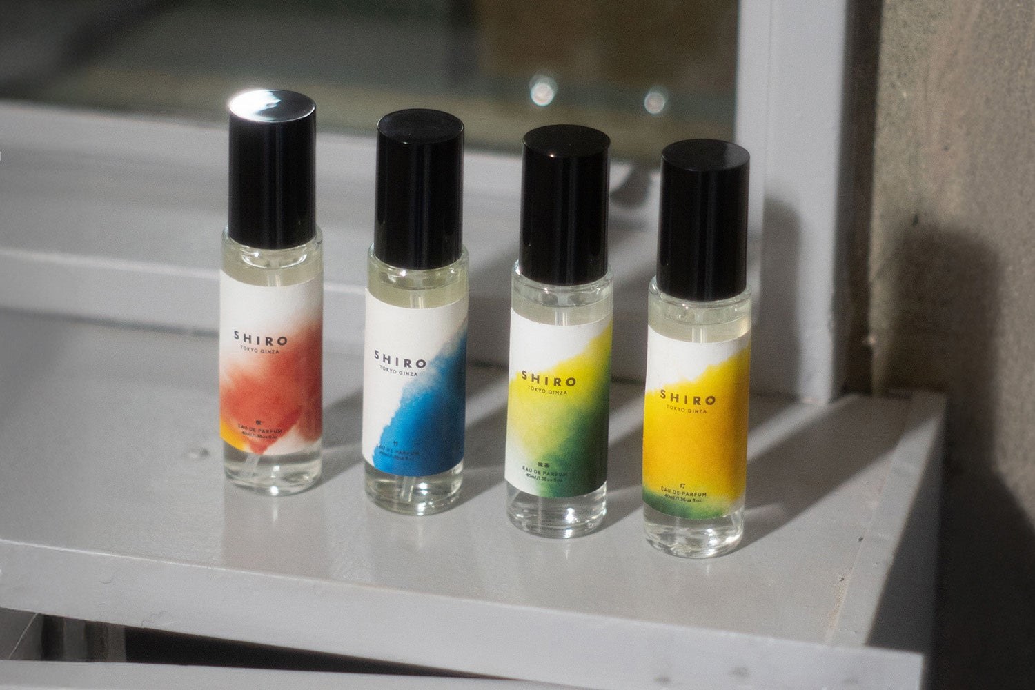 銀座本店限定のSHIKI FRAGRANCE4種のボトル