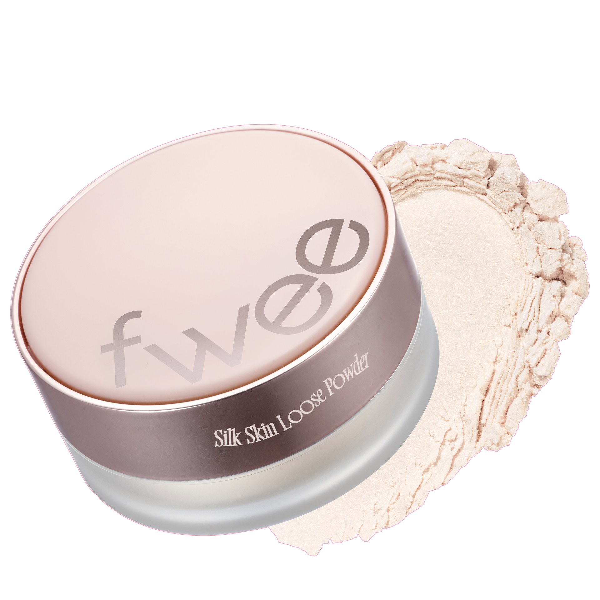Silk Skin Loose Powder 00 Veil Glow的容器与粉末
