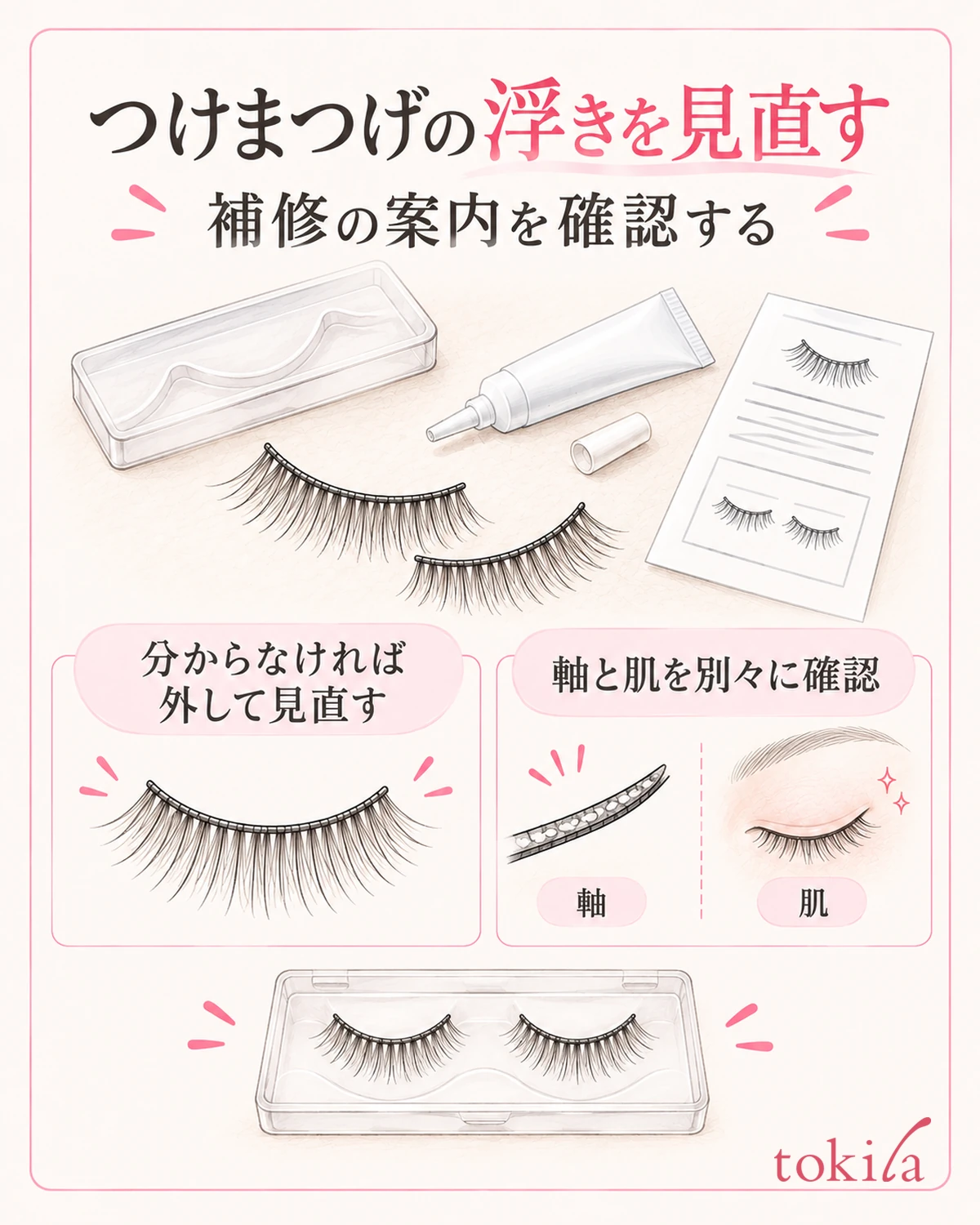 보수 방법을 모를 때는 덧바르지 말고, 지정된 제거 방법과 재착용 가능 여부를 확인합니다.