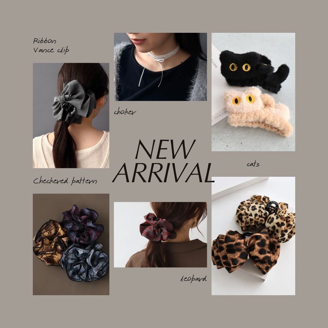 秋のヘアアクセサリーとリボンチョーカーの新作ラインアップ