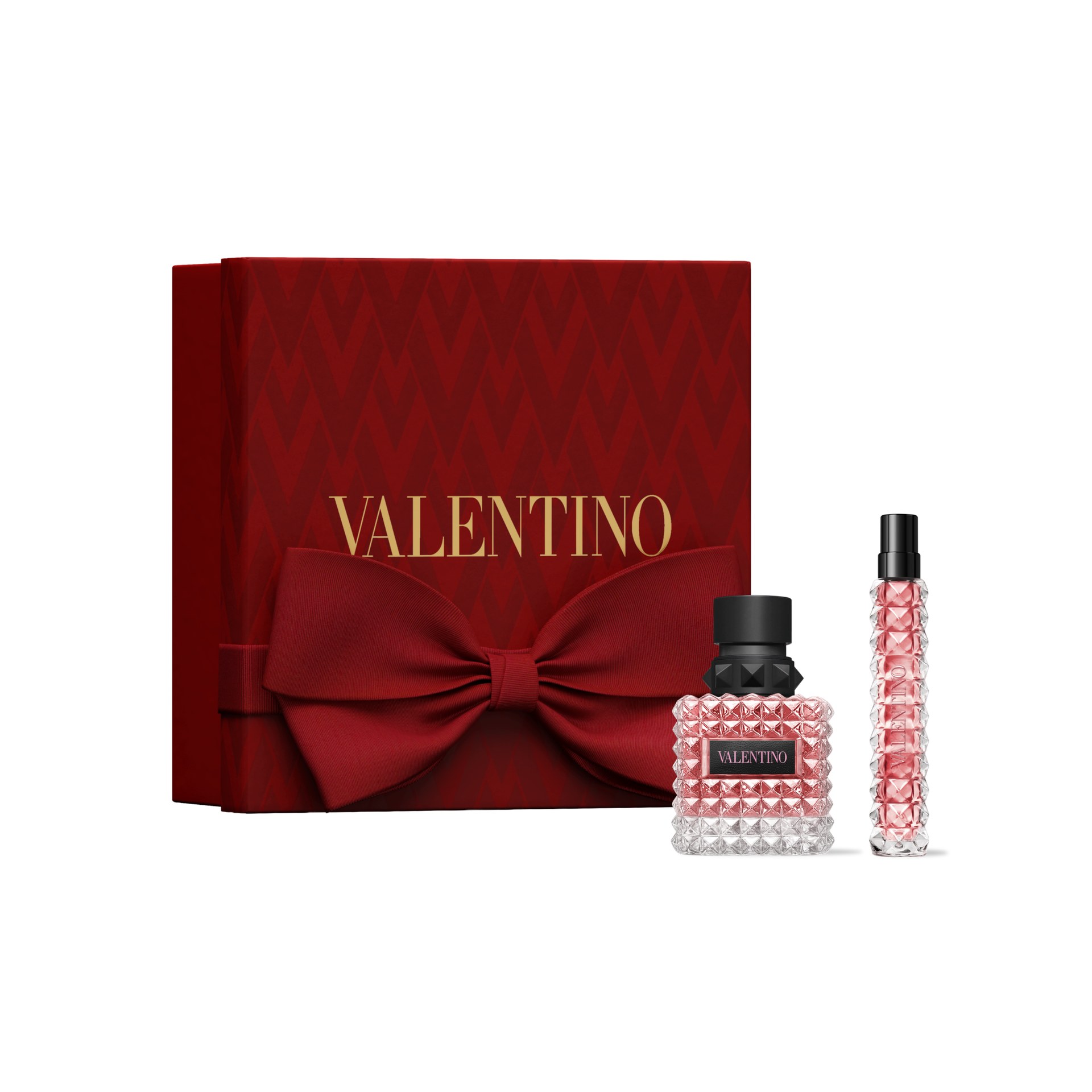 Donna Born in Roma in 50 mL and 10 mL sizes with a red-ribbon gift box